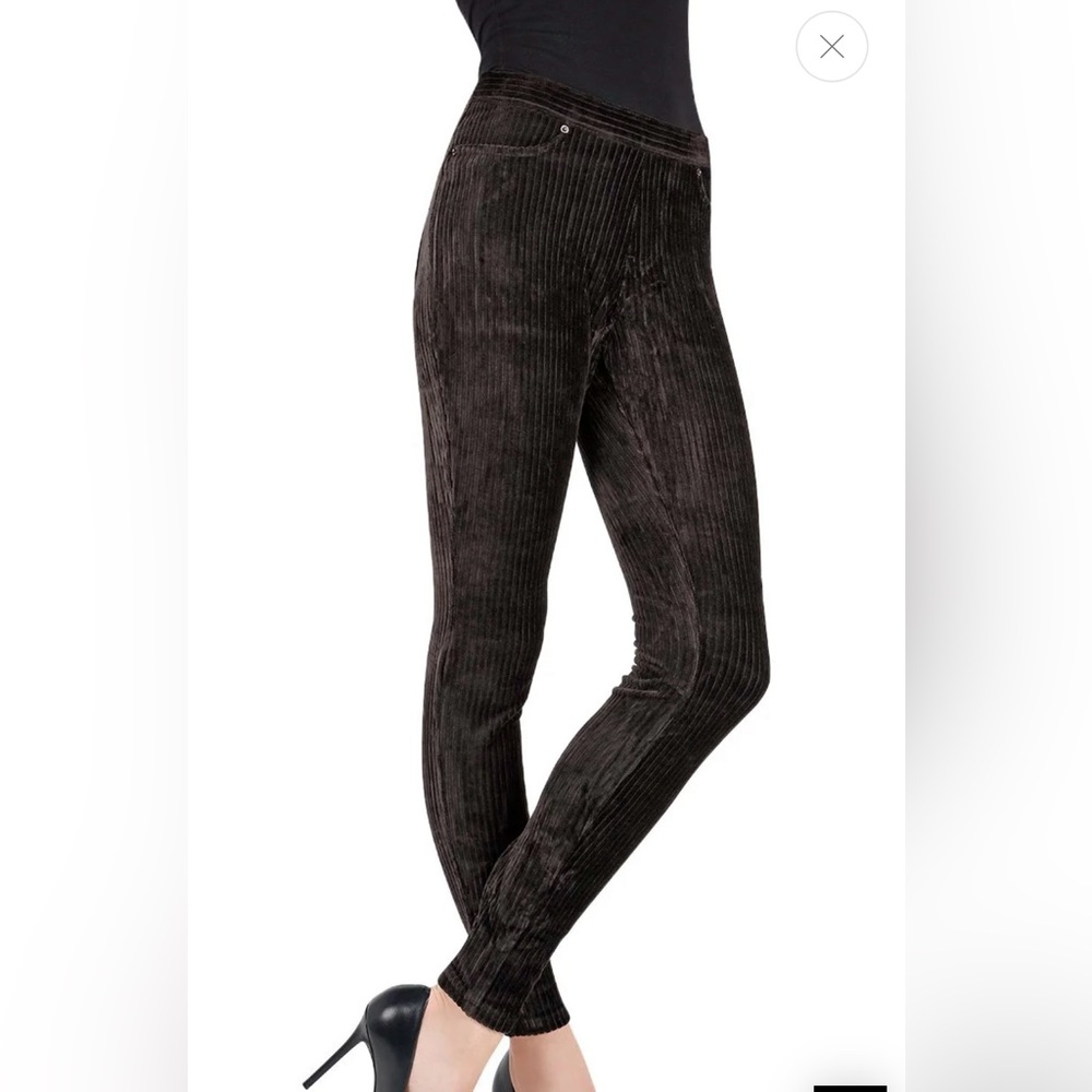 Memoi White corduroy women's pants‎ a L/XL Classic Black Minimalist
